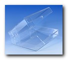 Clear Hinged Box - 4-5/8 L x 3-1/2 W x 1/4 Hgt.